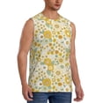 thumbnail image 2 of Pofeuu Cute Sunflower Print Men's Muscle T-Shirt, Sleeveless, Muscle Tank, Classic Muscle Tee Top For Men Casual Sleeveless Muscle T-Shirt Trendy Clothes-X-Large, 2 of 7