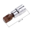 thumbnail image 2 of Uxcell 3/8" Drive x T60 Torx Bit Socket, S2 Steel Bits, CR-V Sockets 48mm Length (For Hand Use Only), 2 of 5