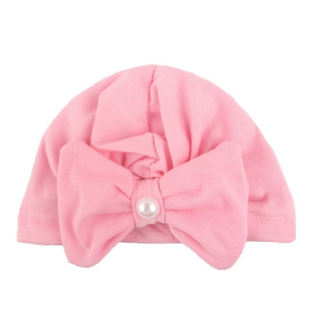 

Baby Boy Girl Solid Bow Tie Knotted Hat Beanie Headwear Cap Hat