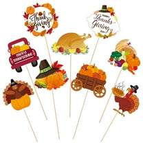 hongheyi 9Pcs Thanksgiving Decoration Party Table Centerpiece Sticks Festival Flower Vase Inserts
