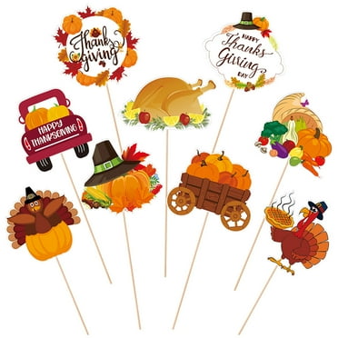hongheyi 9Pcs Thanksgiving Decoration Party Table Centerpiece Sticks Festival Flower Vase Inserts