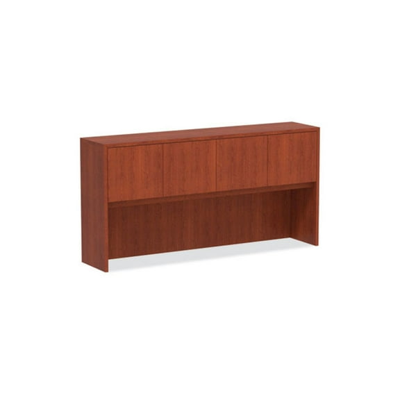 Alera Valencia Series Hutch with Doors, 70 5/8w x 15d x 35 1/2h, Medium Cherry