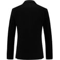 thumbnail image 3 of Wehilion 3pcs Mens Velvet Suits Slim Fit Peaked Lapel One Button Slim Fit Tuxedo Blazer  Dinner Jacket Vest Pants Suit Set, 3 of 8