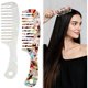 thumbnail image 1 of wonim44 2 Pack Large Wide Tooth Hair Comb Cellulose Acetate Round Tooth Combs Detangling Cellulose Comb for Straight Curly Short Long Hair Easy Detangling Wet or Dry Anti-static, 1 of 1