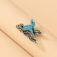 thumbnail image 4 of Teissuly Occident Boutique Jewelry Theme Colorful Diamond Hummingbird Brooch, 4 of 6