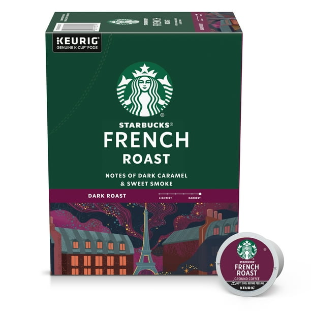 Starbucks French Roast, Dark Roast KCup Coffee Pods, 100 Arabica, 44