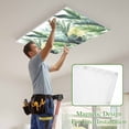 thumbnail image 4 of Tropical Plants Magnetic Fluorescent Light Covers for Ceiling Lights 2x4 Feet, Country Summer Green Palm Leaves Office Classroom Kitchen Drop Ceiling Light Covers Lighting Filters Shade Panel 2 Packs, 4 of 9