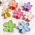 thumbnail image 4 of Pinza para el pelo con forma de flor esmerilada de color caramelo de verano para mujer, 4 of 6