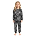 thumbnail image 2 of Kakishop Boys Girls Halloween Pajamas Cute Prints Long Sleeve Tops Pants Toddler Kids Fall Winter Soft Sleepwear (Grey,6-7 Years), 2 of 9