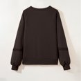 thumbnail image 7 of Lumistal Womens Sweatshirt Long Sleeve V Neck Lace Loose Fit Fall Pullover Tops Sweatshirts for Women Trendy Lightweight Tunic Top Spring Fall Outfits Brown M, 7 of 7