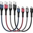 thumbnail image 1 of Fasgear USB C Cables 1ft, 4 Pack Short Fast Charging USB A to Type C 2.0 Charger Cords Braided Compatible for Sam-Sung Galaxy S21 Ultra Note 20 S10 Plus S8 A10e,Nexus 5X 6P,One-Plus 2,Huawei P40, 1 of 6