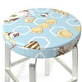 thumbnail image 3 of Naloa Cute Gnome Bee Collects Honey Round Bar Stool Cushion Cover 12-14 inch, Fits Kitchen, Office, Restaurant Chairs - 12 inch, 3 of 7