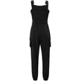 thumbnail image 3 of Women's Sleeveless Work Jumpsuit, Adjustable One Piece Jumpsuit Jumpsuit with Waistband, 3 of 5