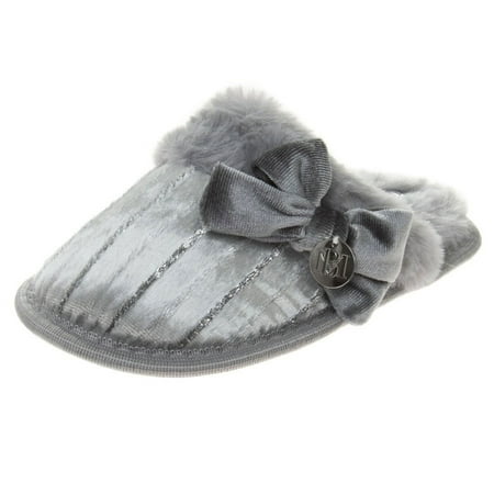 Badgley Mischka Little Kids Girls' Slippers - Silver, 11