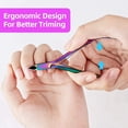 thumbnail image 5 of 4 Packs Cuticle Nipper Rainbow Pointed Blade Cuticles Trimmer Cutter Professional Premium Stainless Steel Nail Clippers Cuticle Scissors Remover Tool for Manicure & Pedicure, 5 of 5