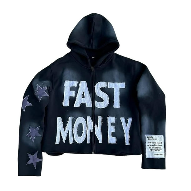 WILLBEST Sudadera con Capucha Holgada De Talla Grande con Estampado De Letras De Moda para Hombre, Otoño e Invierno Chica