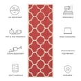 thumbnail image 5 of Safavieh Courtyard Becky Geometric Indoor/Outdoor Runner Rug, Red, 2'3" x 6'7", 5 of 9