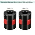 thumbnail image 2 of Uxcell 9mm to 9mm Bore L25xD20 Aluminum Alloy Flexible Shaft Coupling 2 Count, 2 of 6