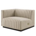 thumbnail image 4 of Modular Sofa Couch, Beige Black, Fabric, French Living Lounge Cafe Lobby Hospitality Restaurant, Modern Contemporary HB34026, 4 of 14