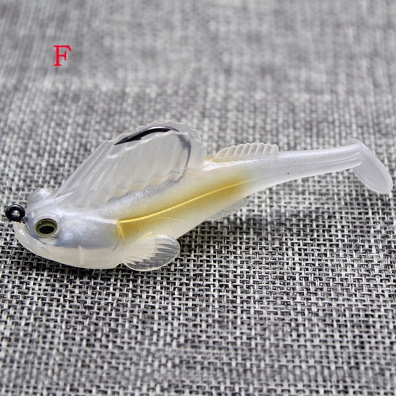 Gallickan 1pc 8cm 14g Jum Fish Fishing Bait, Soft Tail Anti-Hanging Bottom Lure, Clear