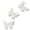 white-3, variant on Copper 6 Piece 3D Butterfly Wall Sculpture Set for Home and Event Decor
