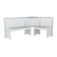 thumbnail image 5 of Linon Jackie Two Tone Pine Wood Coastal Corner Dining Nook in Graywash/White, 5 of 15