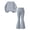Gray, variant on vzibsiv Girls 2 Piece Outfits Long Sleeve Crew Neck Sweatshirt Flare Pants Tracksuit Casual Fall Winter Clothing Set Pink 7-8Years