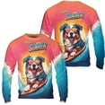 thumbnail image 3 of Retro Surfing Australian Shepherd in Cool Sunglasses Hello Summer Waves All Over Print 3D Sweatshirt Unisex Merch Aussie Dog Lover Gifts - 10001, 3 of 6
