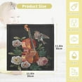 thumbnail image 2 of SKYSONIC 3 PCS Embroidery Musical Violin Baby Muslin Washcloths, Bird Pink Roses Soft Absorbent Face Towel Burp Cloths Cotton Bath Wipes Infant Wash Cloth for Newborn Boys Girls, 2 of 7