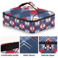 thumbnail image 2 of Iauyy Casserole Carrier for Hot Food Insulated Casserole Travel Carry Bag with Lid Food Warmer Bag for Party/Picnic,Red and White Rhombus, 2 of 7
