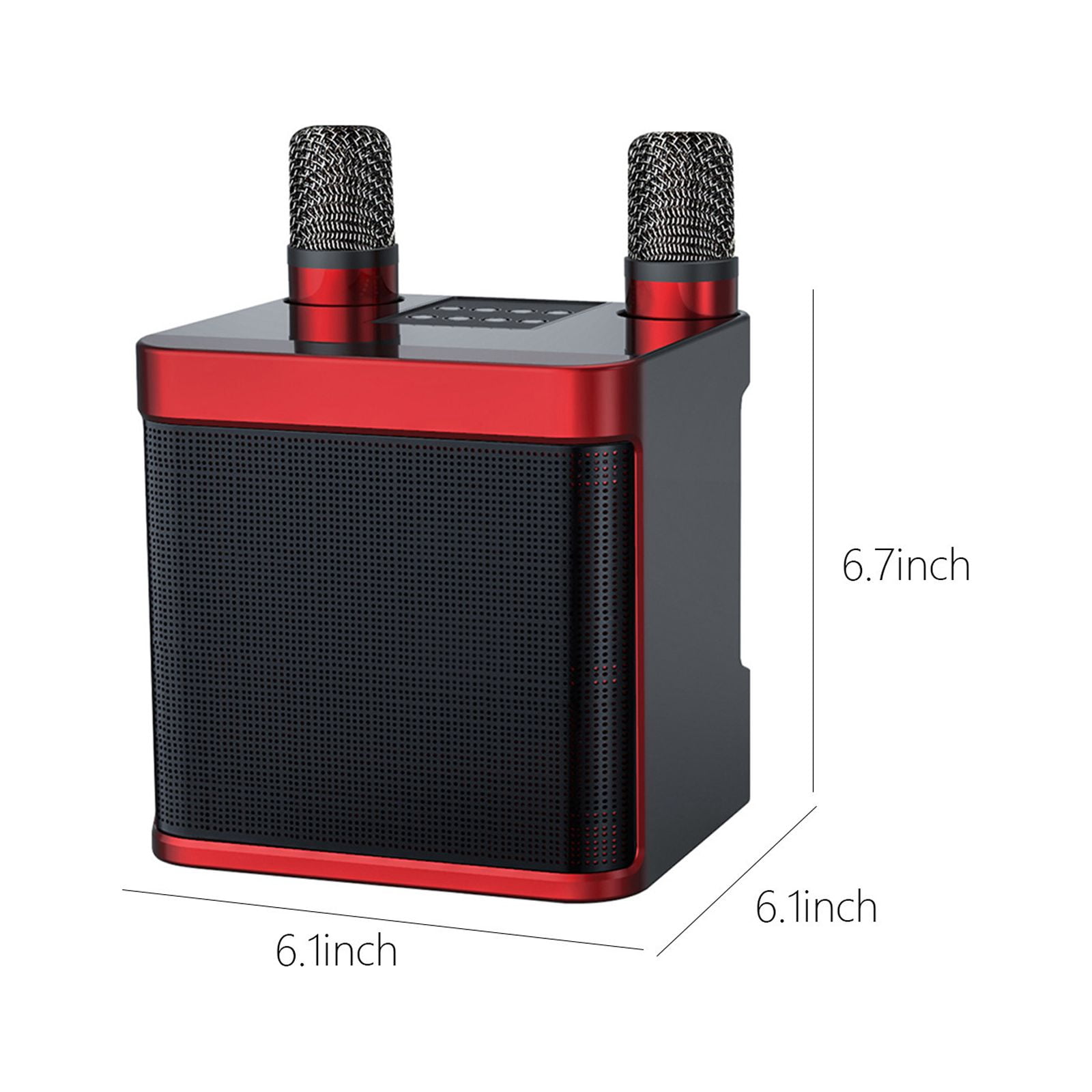 Bluetooth Audio, Home Audio Karaoke Machine With Wireless Microphones, 3000mAh Portable Microphone Speaker Set, Bluetooth 5.0 Rechargeable PA System Stage Subwoofer