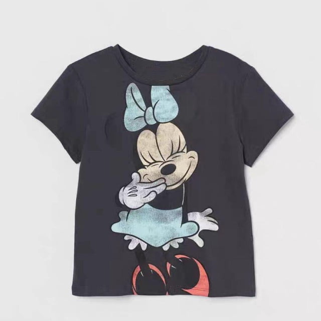 Camiseta de dibujos animados para niños y niñas, camisetas de manga corta a la moda, camisa Base de cuello redondo, disfraz para niños pequeños, ropa fina de algodón suave, 2024