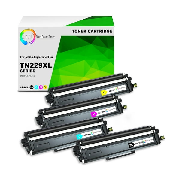 TCT TN229 Toner Cartridge 4 Pack - Premium Compatible Replacement for Brother TN229 High Yield