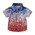 thumbnail image 6 of YABCSAZ 4th of July Girls Boys American Flag Star Shirts Summer Casual T-Shirts Short Sleeve Tops Toddler Outfits Kids Patriotic Clothes Unisex Tops Independence Day 2 Years, 6 of 9
