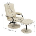 thumbnail image 6 of HomCom 2 Piece Faux Leather Recliner and Ottoman Set, 6 of 10