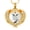 Gold-White, variant on Heart Cremation Jewelry Angel Wing Heart Urn Pendant Necklaces for Women Crystal Birthstone Urns for Human / Pet