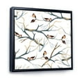 thumbnail image 3 of Designart 'Little Birds Sitting On The Tree Branches I' Traditional Framed Canvas Wall Art Print, 3 of 5