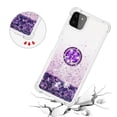 thumbnail image 5 of Funda para Samsung Galaxy A22 5G con Brillo Líquido Flotante, Purpurina, Parachoques y Anillo Giratorio Soporte, 5 of 5