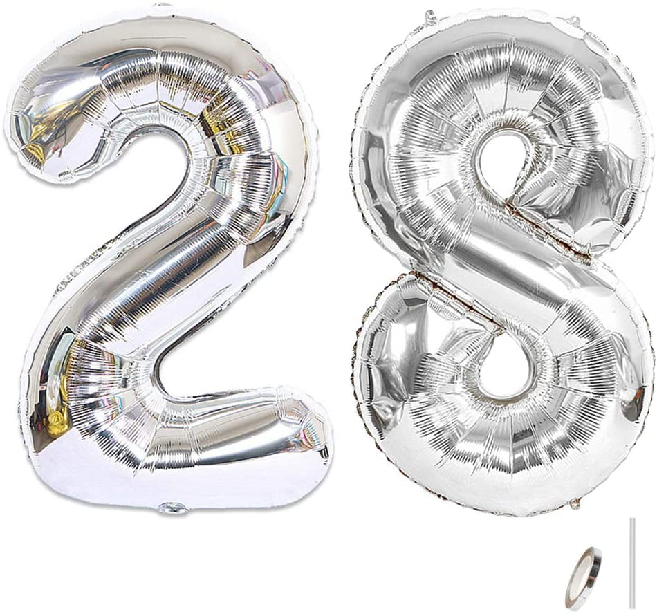 Details about   16"Giant Foil Number Balloons letter Air Helium Birthday Age Party Wedding 