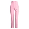 thumbnail image 5 of Glisme Women's Trousers Solid Color Elastic Waist With Pockets Summer Breathable Women Dress Pants Size L Pink, 5 of 5
