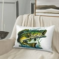 thumbnail image 5 of Honeii Big bass fish Pattern Decorative Throw Pillow Case - Elevate Your Couch, Sofa, or Bed with Stylish Home Decor(No pillow core)-20"x30", 5 of 6