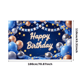 thumbnail image 2 of Decorative Design Happy Birthday Banner Star Elements Decorative Background for Birthday Party Kids Celebration Indoor Decoration, 2 of 7