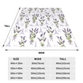 thumbnail image 3 of Zufioo Lavender Flowers Fleece Blanket Queen Size,Plush Bed Blanket,Ultra Soft Throw Blanket,Plush Fuzzy Cozy Blanket Perfect for Bed,Couch-80"x60", 3 of 7