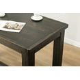 thumbnail image 6 of Leviton Antique Black Finished Wood 5-Piece Pub Set, Table with 4 Upholstered Barstools, Blue, 6 of 8