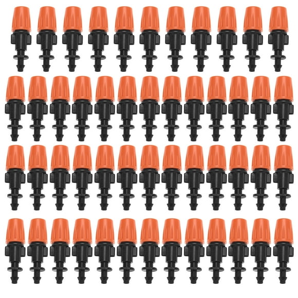 50 Unids / Set Jardín Ajustable Riego Por Goteo Boquillas De Nebulización Micro Flujo Aspersor Cabeza Atomizador Para Plantas Al Aire Libre Riego Refrigeración De Invernadero