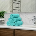 thumbnail image 3 of Luxury Hotel & Spa Collection, Quick Dry 100% Turkish Cotton 700 GSM, Eco Friendly Towel, for Bathroom, Gymand Kitchen Dobby Border Soft Hand Towel Set 16 X 30, Aqua Blue, Hand Towels - Set of 6, 3 of 5