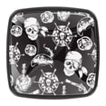 thumbnail image 1 of 4 Pcs Square Cabinet Handle Cupboard Knob Drawer Pulls Handle Skull Drawer Knobs with Screws Furniture Decoration, 1 of 5