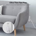 thumbnail image 4 of Tomas múltiples Clear Power con cargadores USB-A de 2 puertos y USB-C de 1 puerto, enchufe plano, estación de carga para el hogar y la oficina, 4 of 5