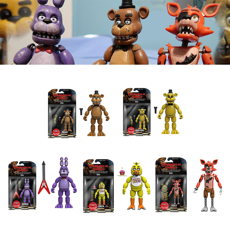 New NEW 3 Sets Fnaf Figure Five Nights At Freddy's 4 Figure Pack(4pcs One  Set) Chica Freddy Foxy Figure Toy model Anime collectors