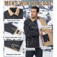 thumbnail image 6 of Xidunhg Men's Sherpa Lined Trucker Jacket, Windproof Thermal Winter Work Coat with Lapel Multi Pockets, 6 of 11